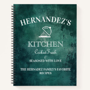 Kochrezepte I Vintag Green Notizblock