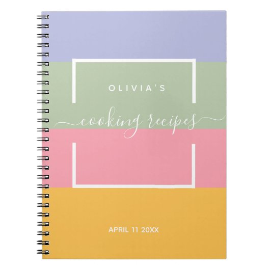 Kochrezepte Journal Stilvolles Geschenk für Liebe Notizblock (Vorderseite)
