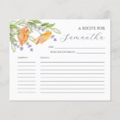 Kochrezepte Karten Wasserfarbene Wildblumen (Vorderseite)