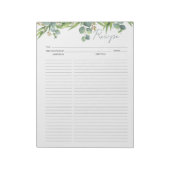 Kochrezepte Wasserfarbene Blätter Notepad Notizblock (Rotiert)