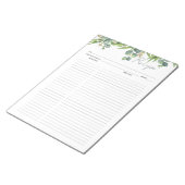Kochrezepte Wasserfarbene Blätter Notepad Notizblock (angewinkelt)