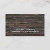 Kochs-Bäckerei-Catering-Goldlogo-Holz modern Visitenkarte (Rückseite)