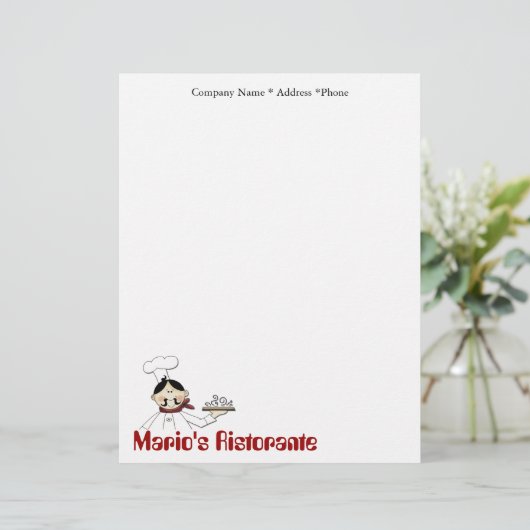 Kochs-Briefkopf Briefbogen (Stehend Vorderseite)