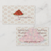 Kochs-Catering-ErdbeerVintages rosa Geschäft Visitenkarte (Vorne/Hinten)