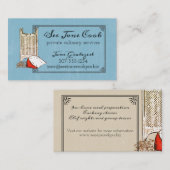 Kochs-Catering-Geschäftskarte der Käsereibe Visitenkarte (Vorne/Hinten)