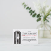 Kochs-Catering-Geschäftskarte des Gabelmessers Visitenkarte (Stehend Vorderseite)