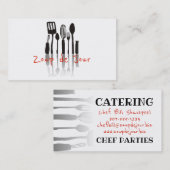 Kochs-Catering-Geschäftskarten der kochenden Visitenkarte (Vorne/Hinten)