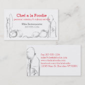 Kochs-Catering-Geschäftskarten der Visitenkarte (Vorne/Hinten)