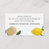 Kochs-Catering-Geschäftskarten der Visitenkarte (Rückseite)