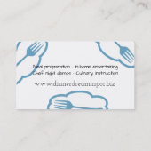 Kochs-Catering-Geschäftstraumkarte der Gabel Visitenkarte (Rückseite)