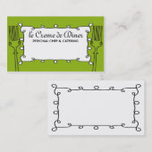 Kochs-Cateringgeschäft c der gelockten Gabeln Visitenkarte (Vorne/Hinten)