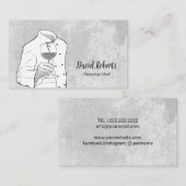 Kochs-elegantes Handzeichnen Visitenkarte (Vorne/Hinten)