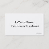 Kochs-Geschäfts-Karte Visitenkarte (Rückseite)