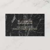 Kochs-Goldmesser-Catering-moderner schwarzer Visitenkarte (Rückseite)