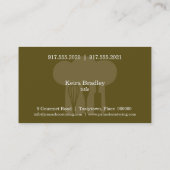 Kochs-Hut-Geschäfts-Karte Visitenkarte (Rückseite)