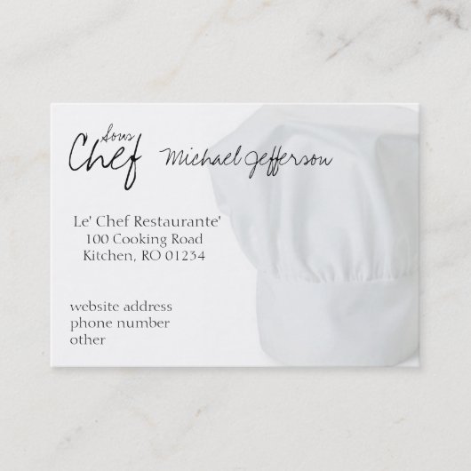 Kochs-Hut-Geschäfts-Karten Visitenkarte (Vorderseite)