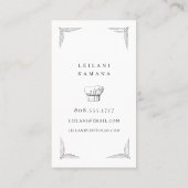 Kochs-Hut-kulinarische Geschäfts-Karten Visitenkarte (Rückseite)