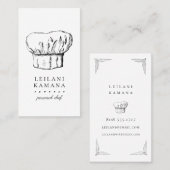 Kochs-Hut-kulinarische Geschäfts-Karten Visitenkarte (Vorne/Hinten)