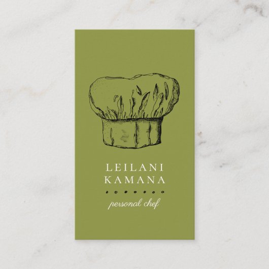 Kochs-Hut-kulinarische Geschäfts-Karten Visitenkarte (Vorderseite)