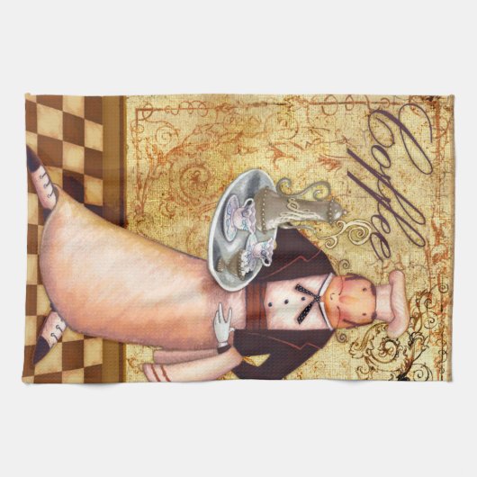 Kochs-Kaffee Geschirrtuch (Horizontal)