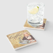 Kochs-Kaffee Steinuntersetzer (Seitenansicht)