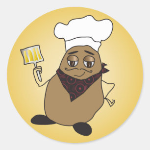 Kochs-Kartoffel-Aufkleber Runder Aufkleber