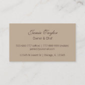 Kochs-kochende Geräte, Catering-Geschäfts-Karten Visitenkarte (Rückseite)