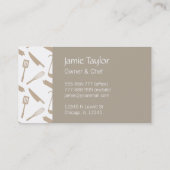 Kochs-kochende Geräte, Catering-Geschäfts-Karten Visitenkarte (Rückseite)