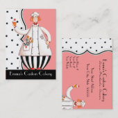 Kochs-Mädchen-Kuchen-Geschäfts-Karte - Rot-Orange Visitenkarte (Vorne/Hinten)