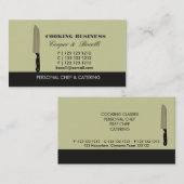 Kochs-Messer-Catering-scharfes kochendes Messer Visitenkarte (Vorne/Hinten)