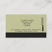 Kochs-Messer-Catering-scharfes kochendes Messer Visitenkarte (Rückseite)