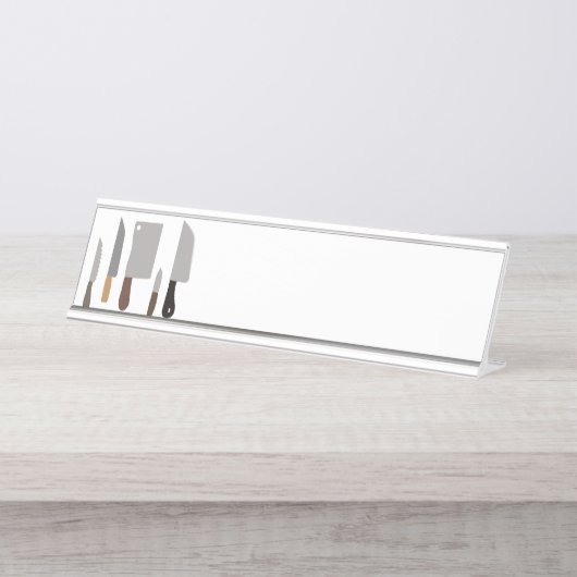 Kochs-Messer Schreibtischnamensplakette (Vorderseite )