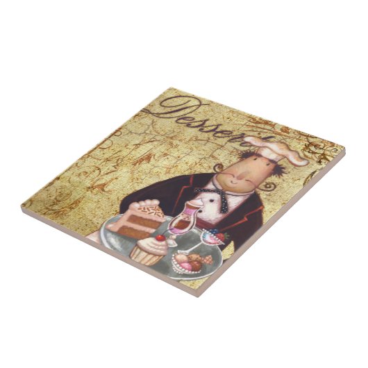 Kochs-Nachtisch Fliese (Seite)