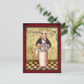 Kochs-Nachtisch Postkarte (Stehend Vorderseite)