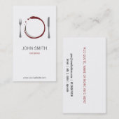 Kochs-Restaurant und Catering mit Platte Visitenkarte (Vorne/Hinten)