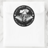 Kochs-Schädel 3,1 Runder Aufkleber (Tasche)