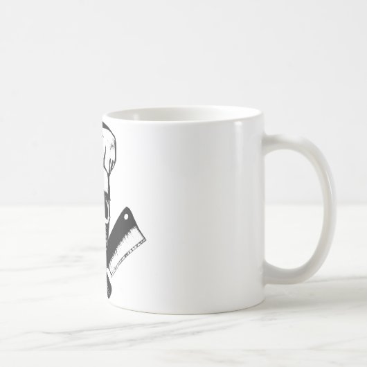 Kochs-Schädel (B&W) Kaffeetasse (Rechts)
