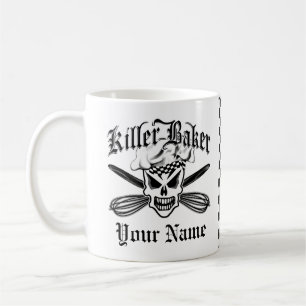 Kochs-Schädel und gekreuzt wischt 2: Mörder-Bäc Kaffeetasse