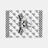 Kochs-Schädel und lodernde Kochs-Messer 2 Fleecedecke (Vorderseite (Horizontal))