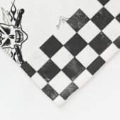 Kochs-Schädel und lodernde Kochs-Messer 2 Fleecedecke (Ecke)