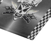 Kochs-Schädel und lodernde Kochs-Messer 2 Schneidebrett (Ecke)