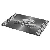 Kochs-Schädel und lodernde Kochs-Messer 2 Schneidebrett (Ecke)