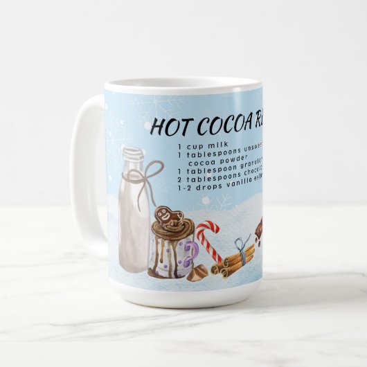 Kochschokolade Rezept Kaffeetasse (Vorderseite Links)