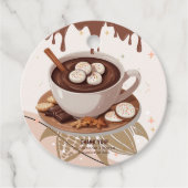 Kochschokolade und Kochgeschirr Winterdusche Geschenkanhänger (Vorderseite)