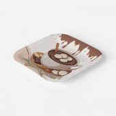 Kochschokolade und Kochgeschirr Winterdusche Pappteller (Gewinkelt)