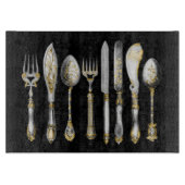 Kochstischbesteck-Platzeinstellung Schneidebrett (Vorderseite)