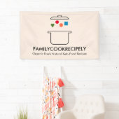 Kocht Topf geometrische Lebensmittel innerhalb der Banner (Insitu)