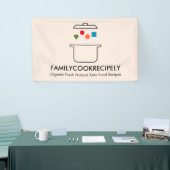 Kocht Topf geometrische Lebensmittel innerhalb der Banner (Messeveranstaltung)