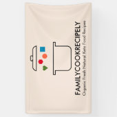 Kocht Topf geometrische Lebensmittel innerhalb der Banner (Vertikal)