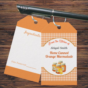 Kochte Citrus Marmalade Geschenk Tag Geschenkanhänger